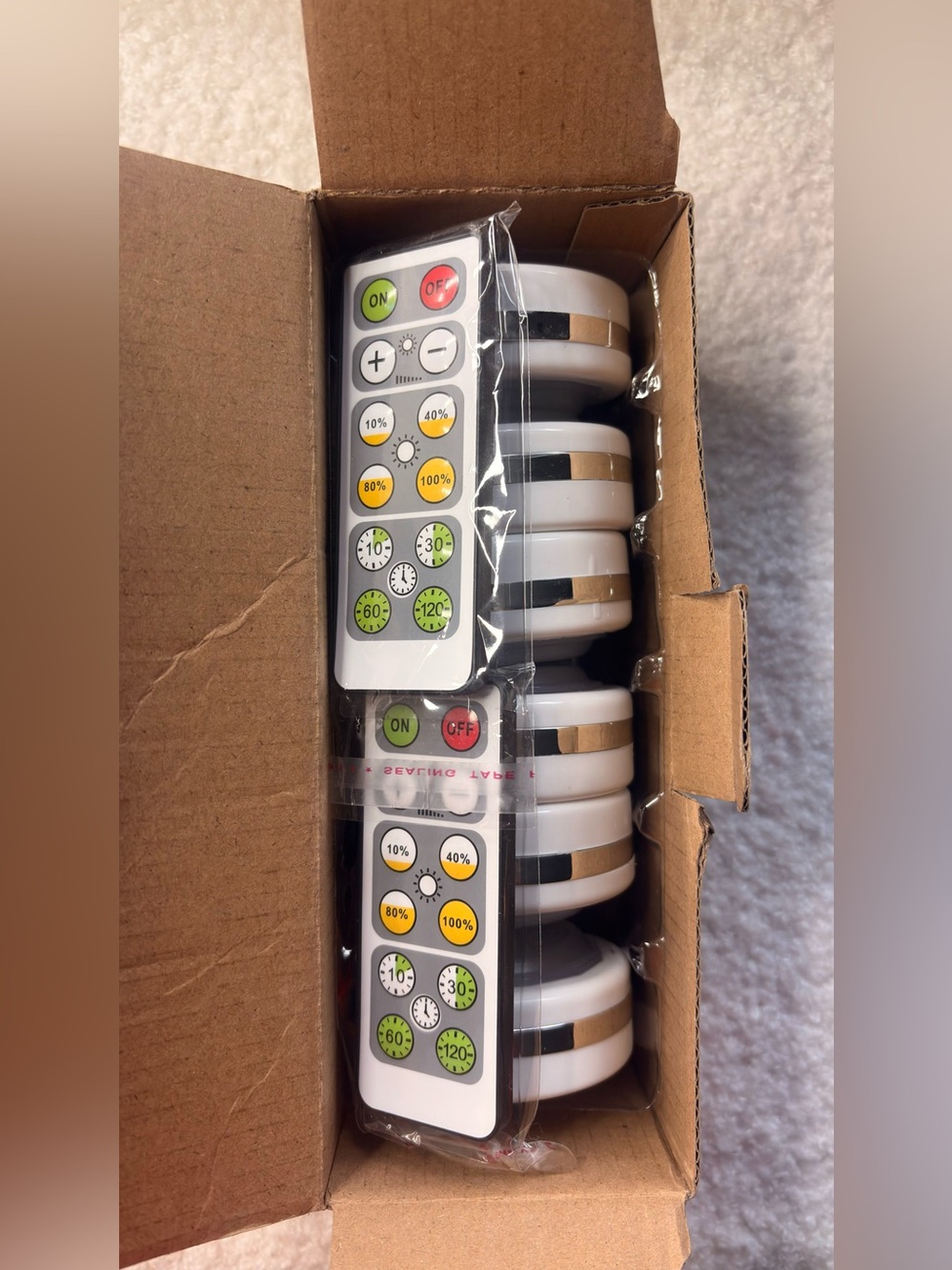 LED Puck Lights with Remote Control